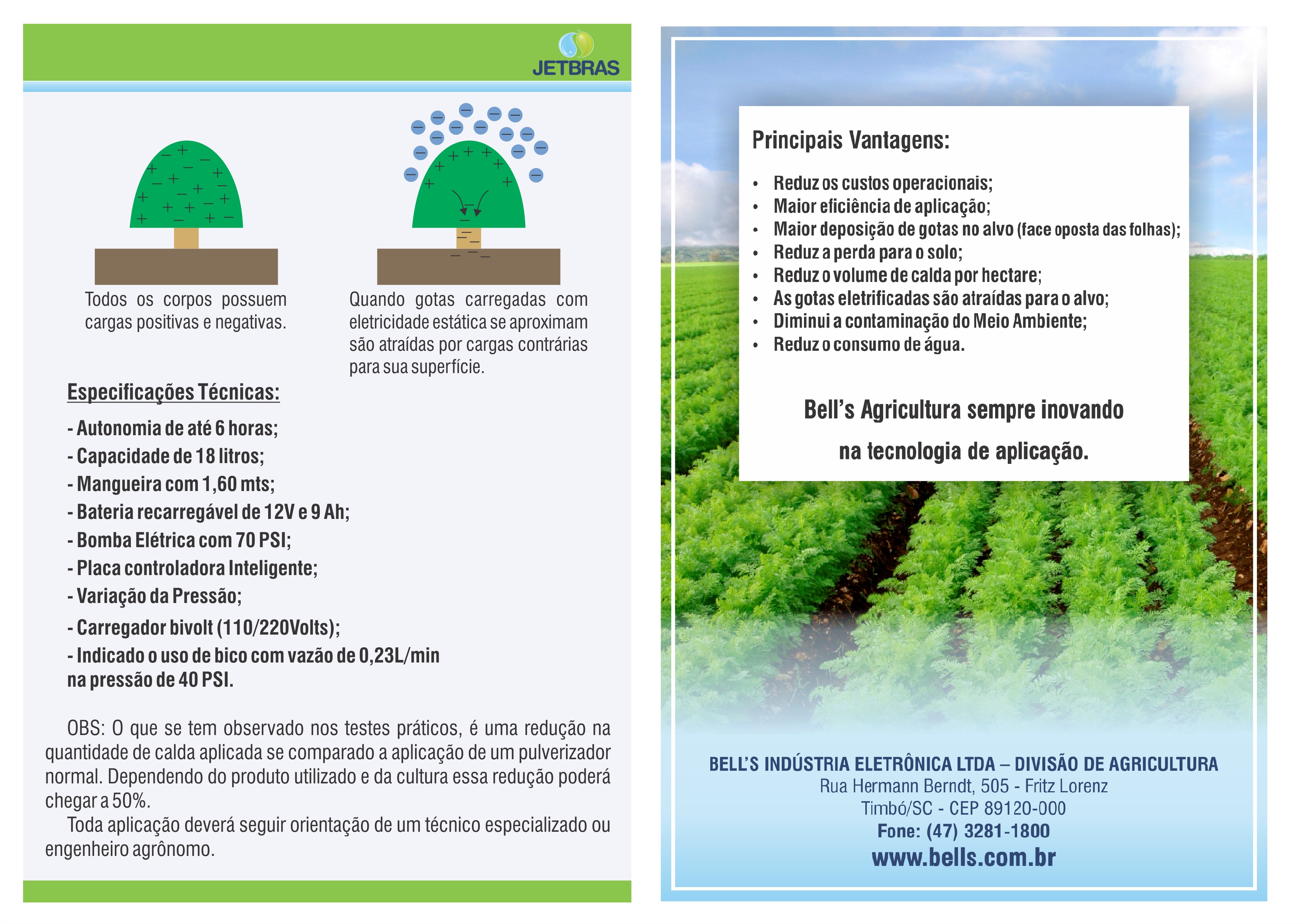 Pulverizador Eletrostático JETBRAS